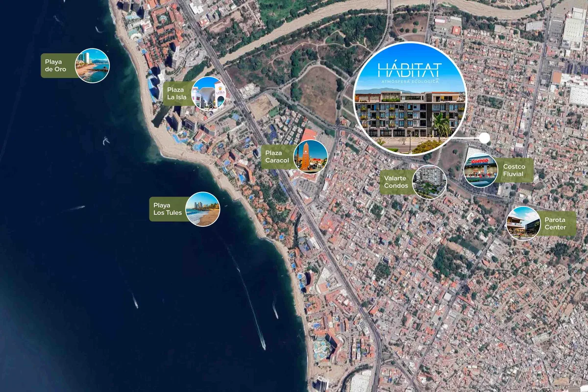Mapa de ubicación HÁBITAT – Fluvial Vallarta Puerto Vallarta